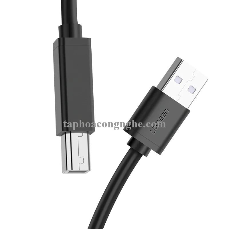 Ugreen 10362 15M màu Đen Cáp USB 2.0 sang USB B máy in có chip khuếch đại US122 30010362